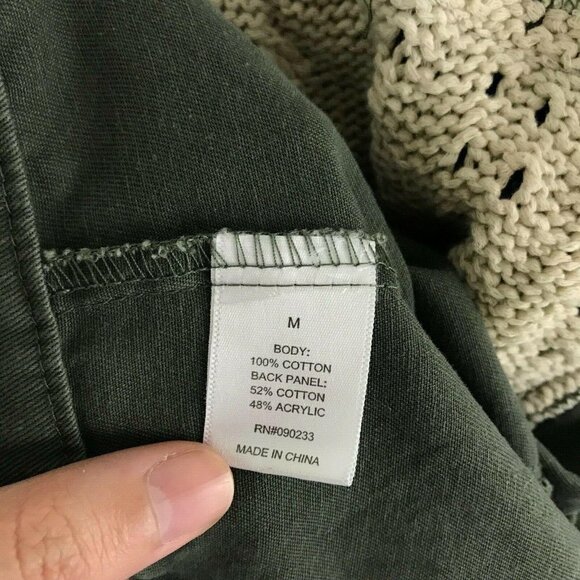 Sound & Matter Jacket Women M Green Beige Crochet - Picture 6 of 7